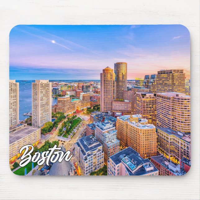 Boston Skyline, Massachusetts, USA Mouse Pad (Front)
