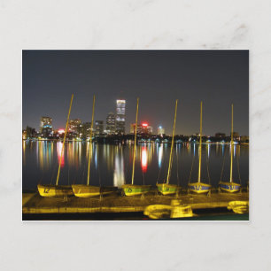 Boston skyline postcard