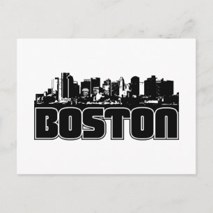 Boston Skyline Postcard
