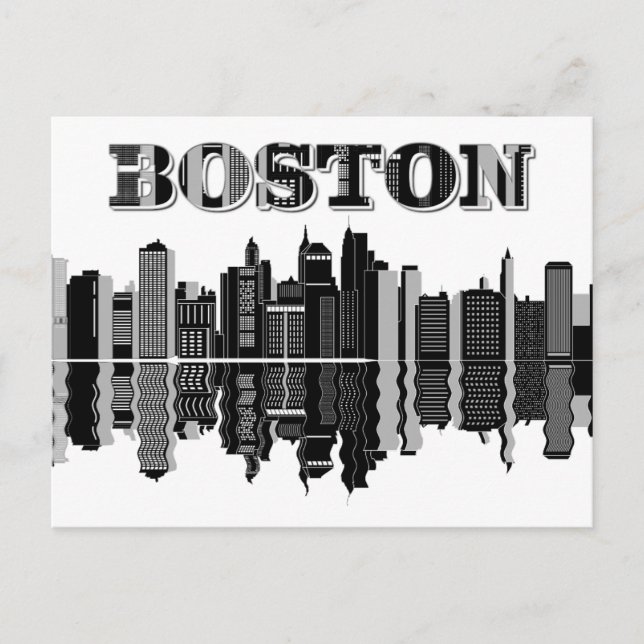 Boston skyline postcard (Front)