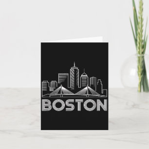 Boston Skyline Retro Vintage City Lovers  Card