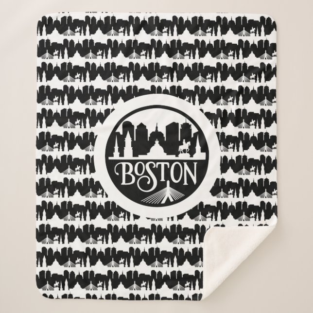 Boston Skyline Sherpa Blanket (Front)