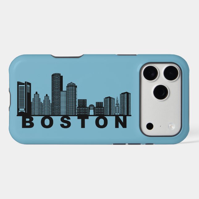 Boston Skyline Silhouette  (Verso (Horizontal))