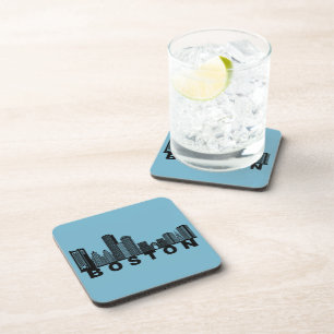 Boston Skyline Silhouette  Coaster