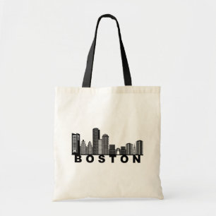 Boston Skyline Silhouette  Tote Bag