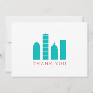 Boston Skyline Thank You Card