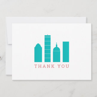 Boston Skyline Thank You Card
