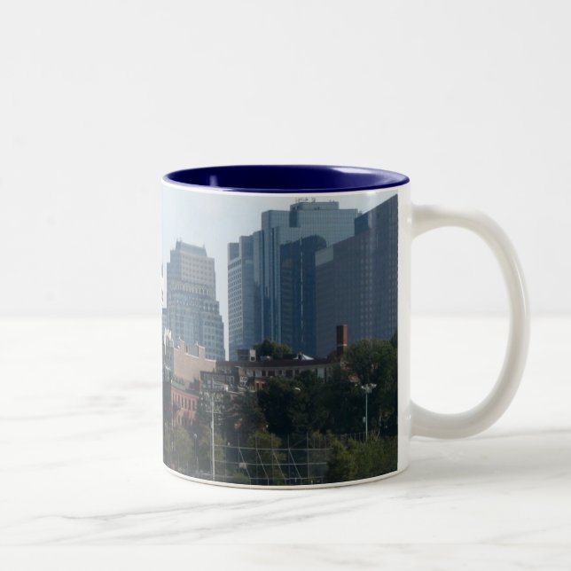 Boston Skyline Two-Tone Coffee Mug (Right)