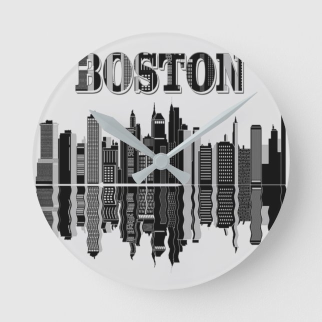 Boston Skyline Wall Clock (Front)