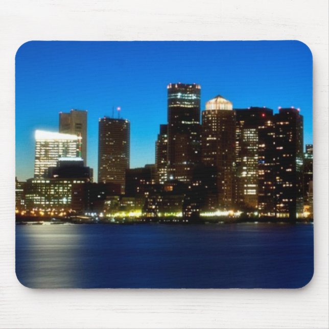 Boston skyline with moon mouse pad (Front)