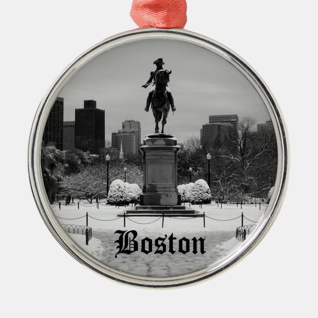 Boston Snow Ornament (Front)