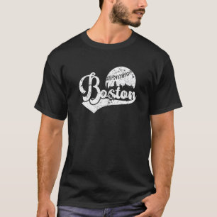 Boston  Souvenir Massachusetts Skyline Hometown T-Shirt