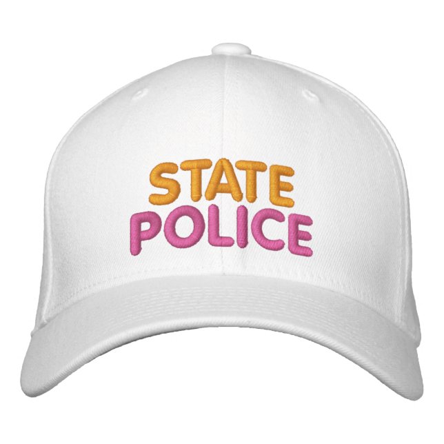 Boston State Police Embroidered Funny Hat (Front)