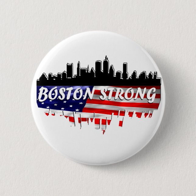 Boston Strong 2 Inch Round Button (Front)