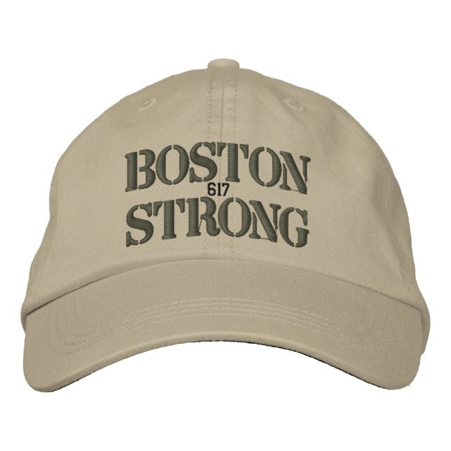 Boston Strong 617 Embroidered Hat (Front)