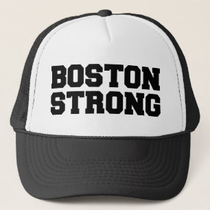 boston strong black text hat