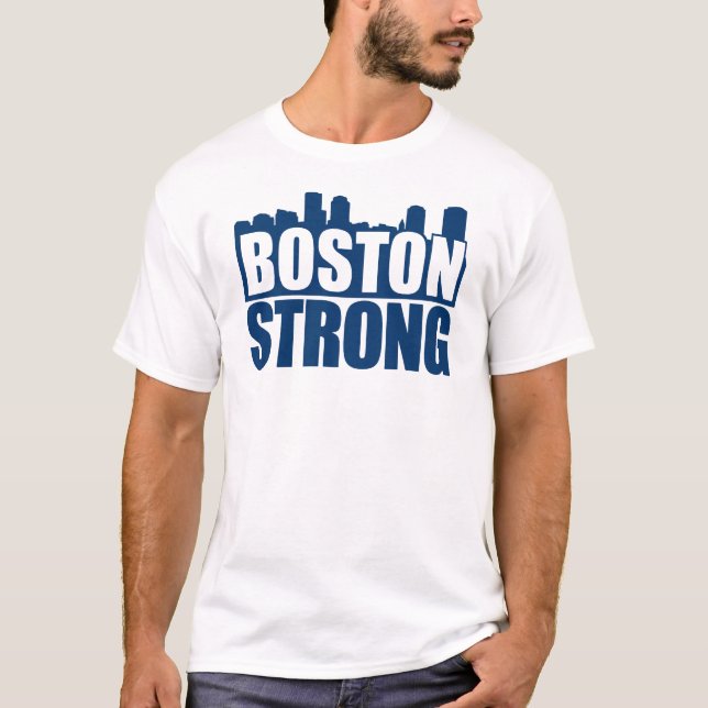 Boston Strong Blue T-Shirt (Front)