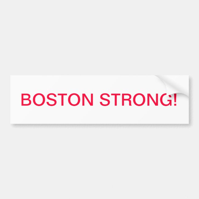 Boston Strong Bumper Sticker (Front)
