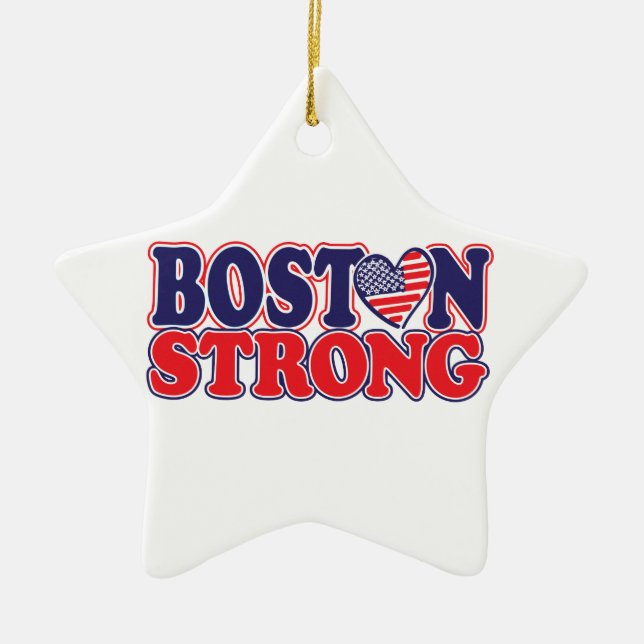 Boston Strong Ceramic Ornament (Front)