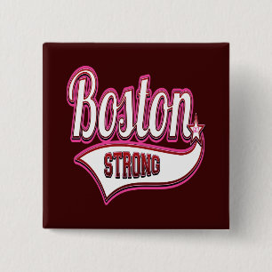 Boston Strong in Pink 2 Inch Square Button