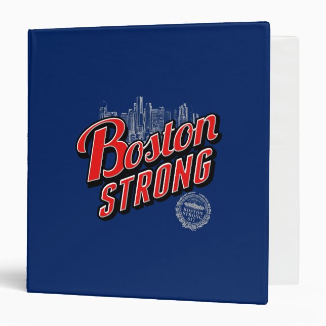 Boston Strong in red and blue decor Binder (Front/Inside)