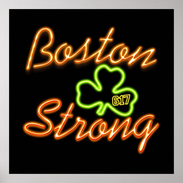 Boston Strong Irish GREEN Poster (Front)