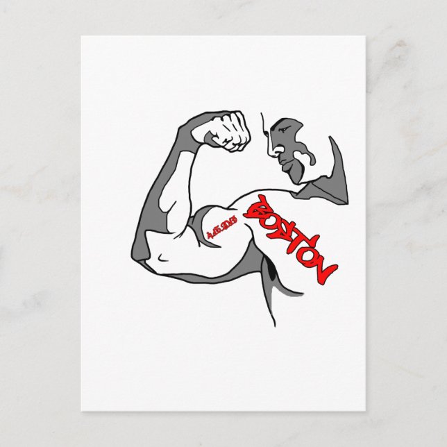Boston Strong Muscle Postcard (Front)