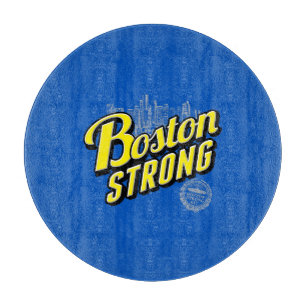 Boston Strong on a Blue Decor Cutting Board