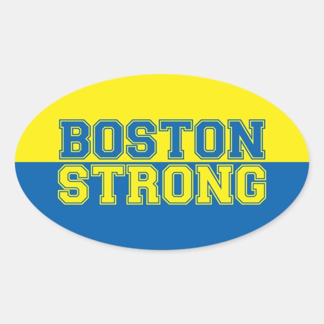 Boston Strong Oval Sticker (Front)