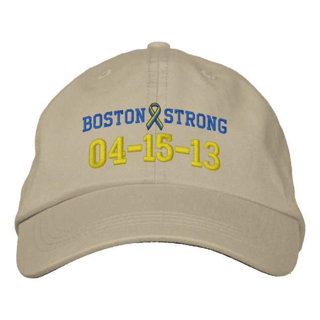 Boston Strong Ribbon 04-15-13 Embroidery Cap (Front)