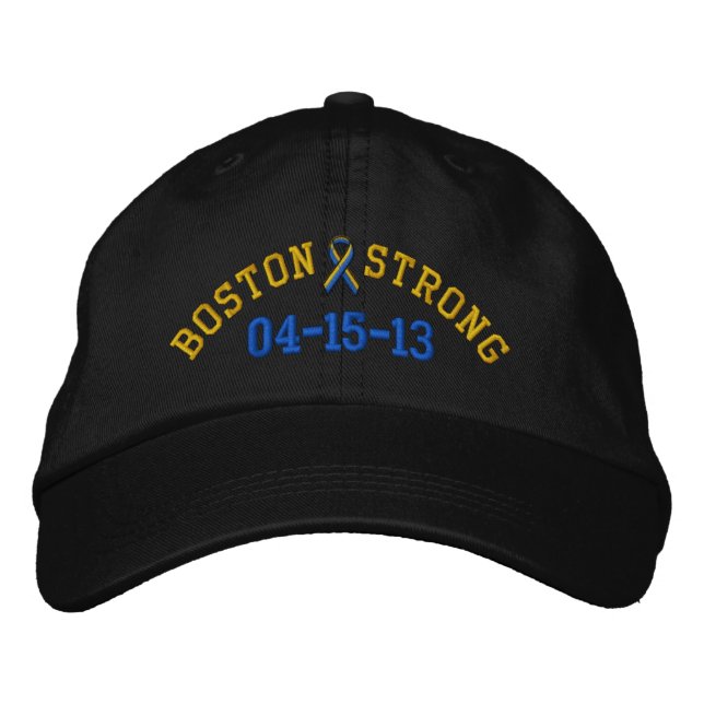 Boston Strong Ribbon 04-15-13 Embroidery Cap (Front)