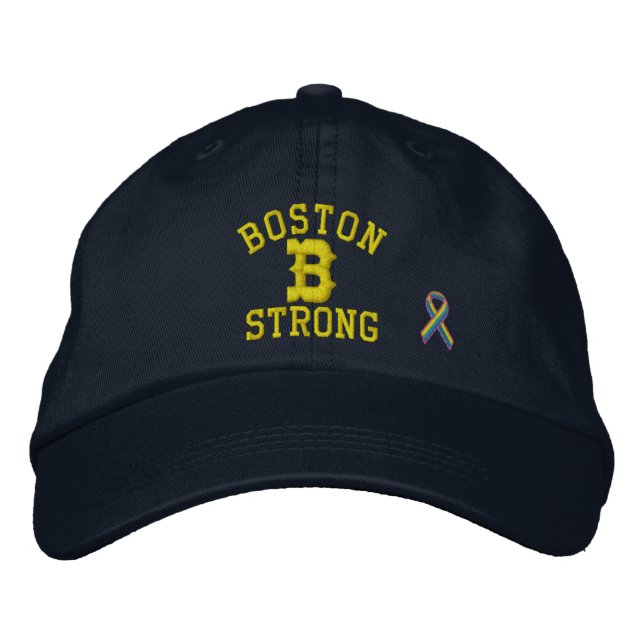 Boston Strong Ribbon Edition Embroidered Hat (Front)