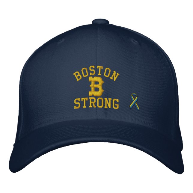 Boston Strong Ribbon Edition Embroidered Hat (Front)