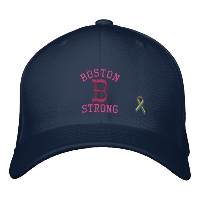 Boston Strong Ribbon Edition Embroidered Hat (Front)