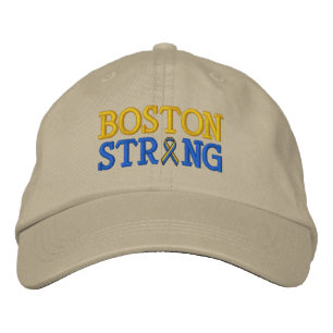 Boston Strong Ribbon Embroidery Cap