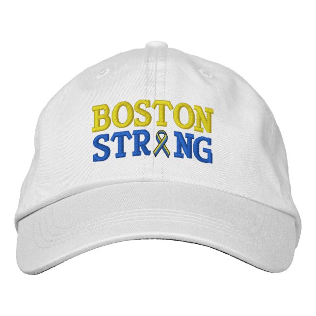 Boston Strong Ribbon Embroidery Cap (Front)