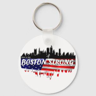 Boston Strong Run Keychain