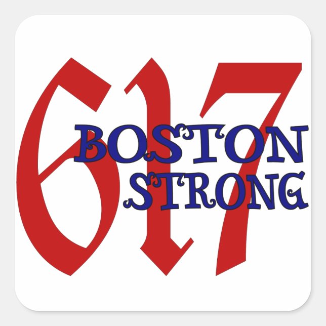 Boston Strong Square Sticker (Front)