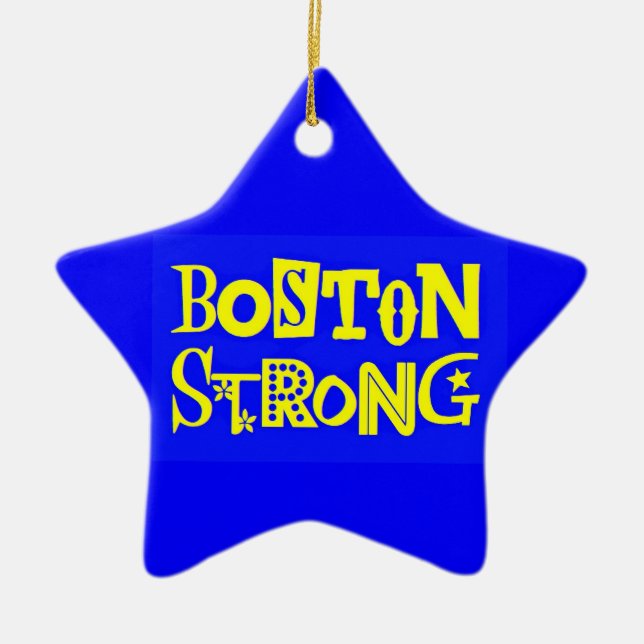Boston Strong Star Ornament (Front)
