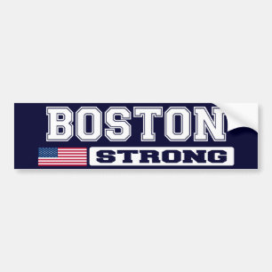 BOSTON STRONG U.S. Flag Bumper Sticker