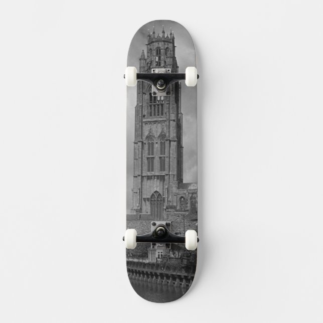 Boston Stump and River Welland, Lincolnshire Skateboard (Front)