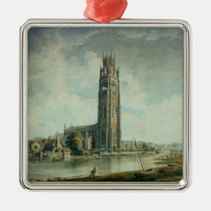 Boston Stump: view from the South-west Metal Ornament