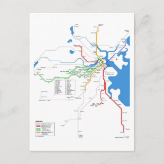 Boston subway postcard