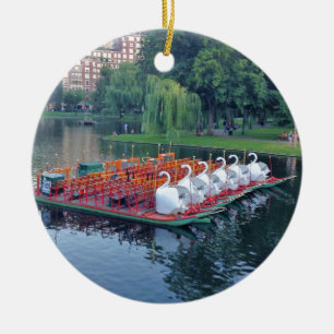 Boston Swan Boats Ceramic Ornament