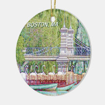 Boston Swan Boats in Pencil and Ink Filter