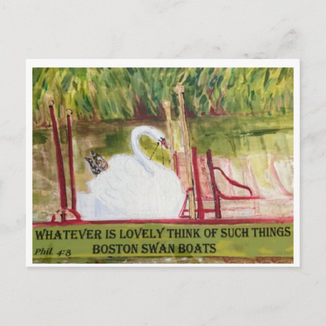 Boston Swanboat Postcard (Front)