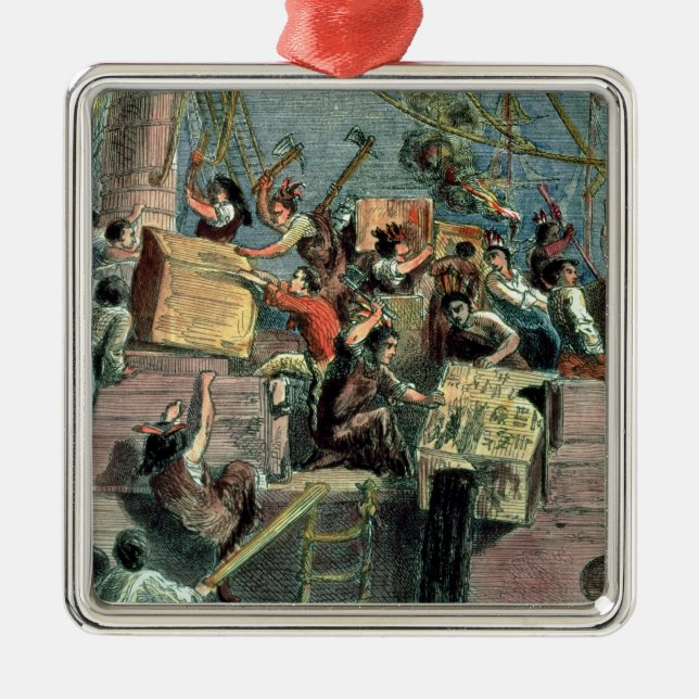 Boston Tea Party, 16th December 1773 Metal Ornament (Front)