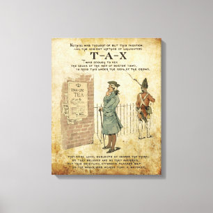 Boston tea Party Patriotic ode wrapped canvas