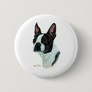Boston Terrier 2 Inch Round Button