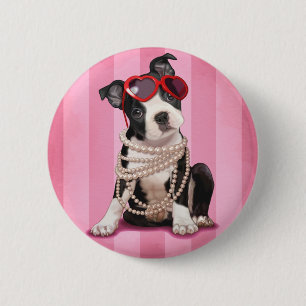 Boston Terrier 2 Inch Round Button